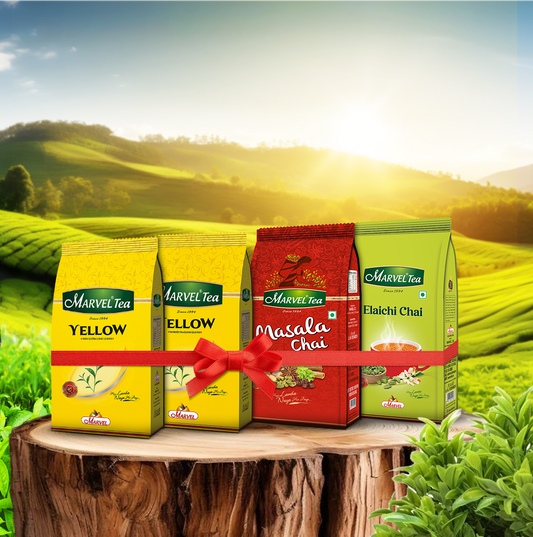Combo Of Elaichi Tea, Masala Tea (250 GM Each ) & Yellow Tea (250 GM X 2)