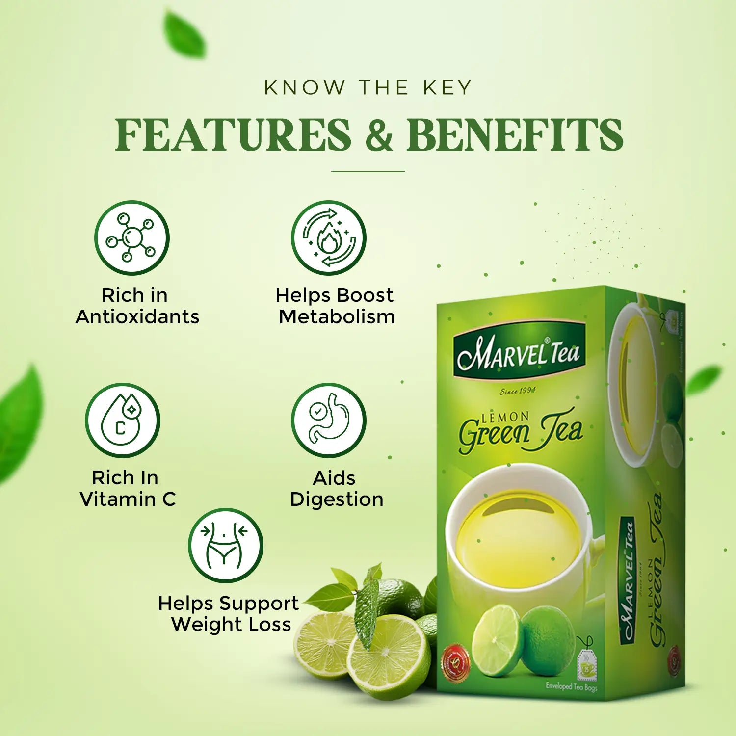 Refreshing Green Lemon Tea Packed With Health Benefits Marvel Tea
